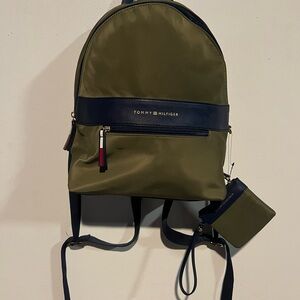 Tommy Hilfiger Green and Blue Backpack